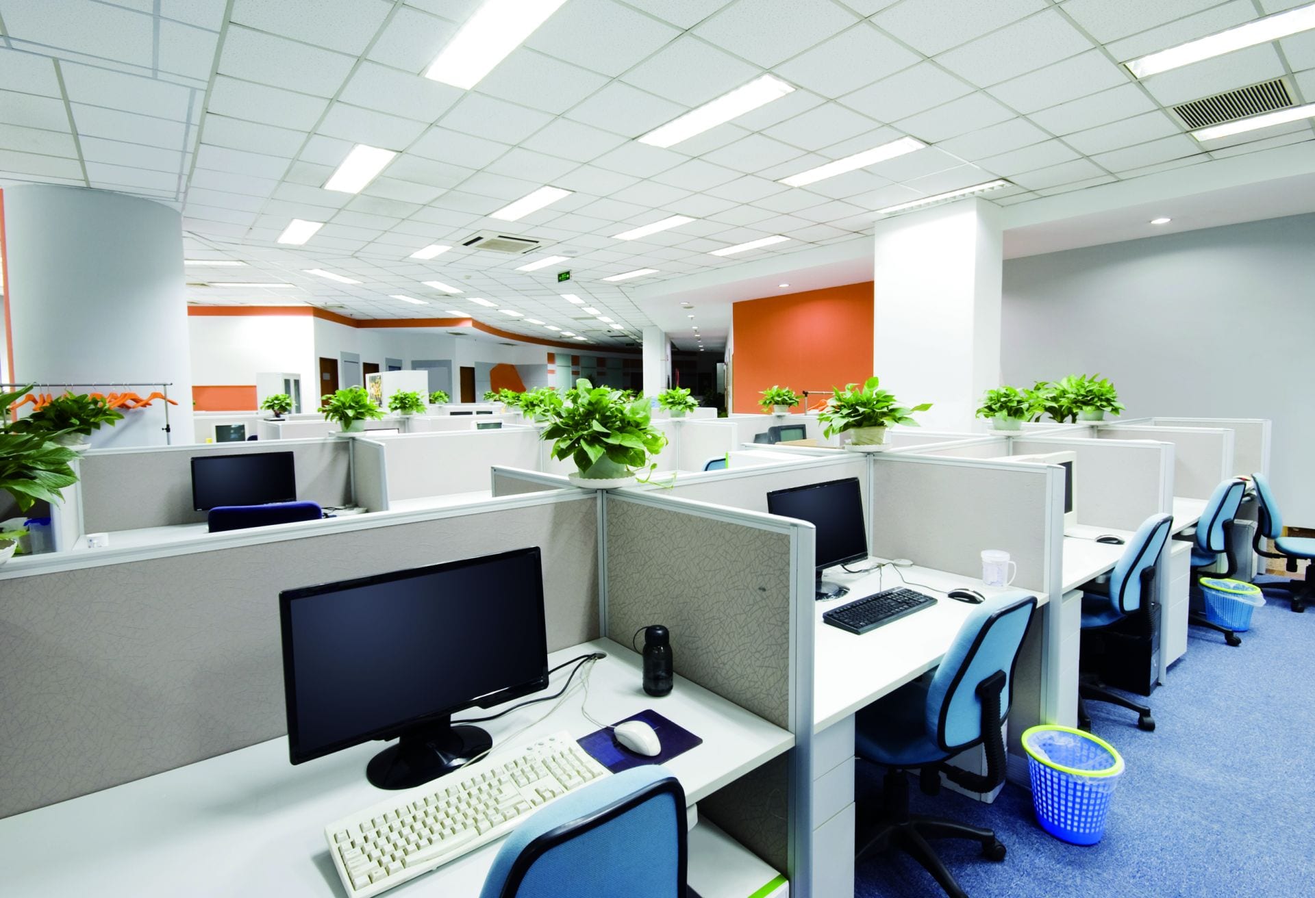 Espace de bureaux avec climatisation centralisée