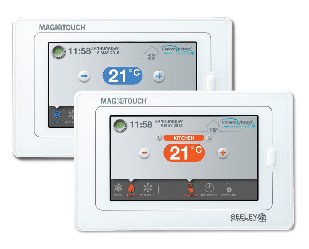 MagIQtouch Climate Controller displaying temperature