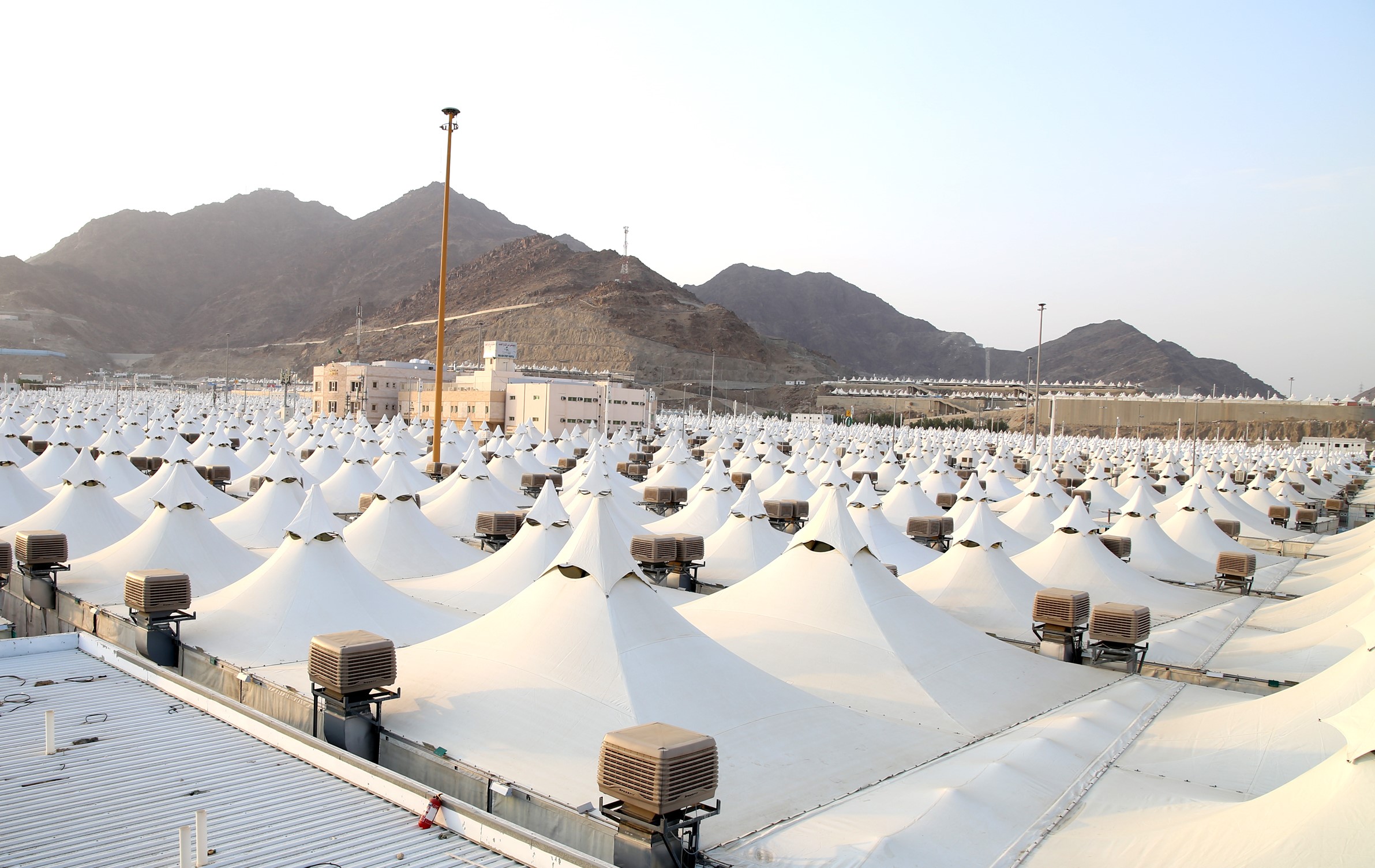 Mina Tent City Breezair evaporative cooling project