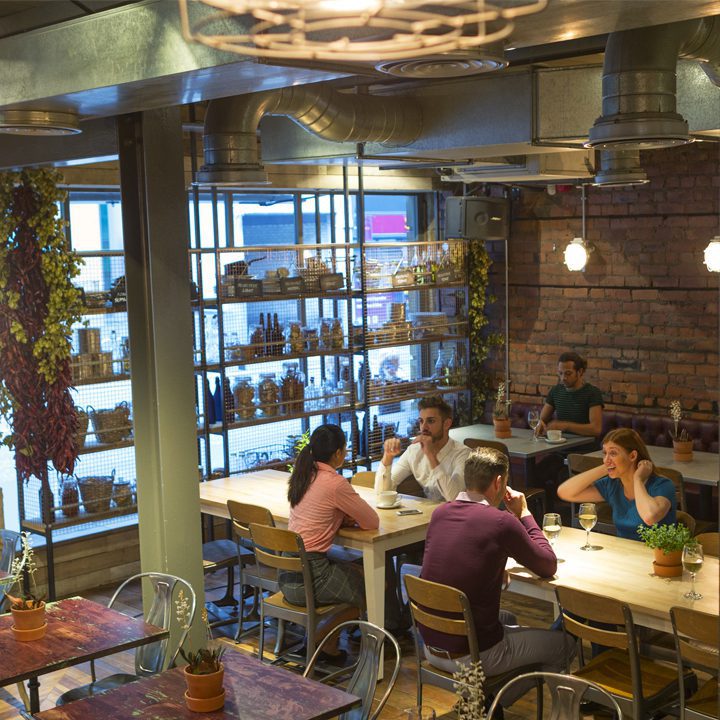 People sitting down in a café