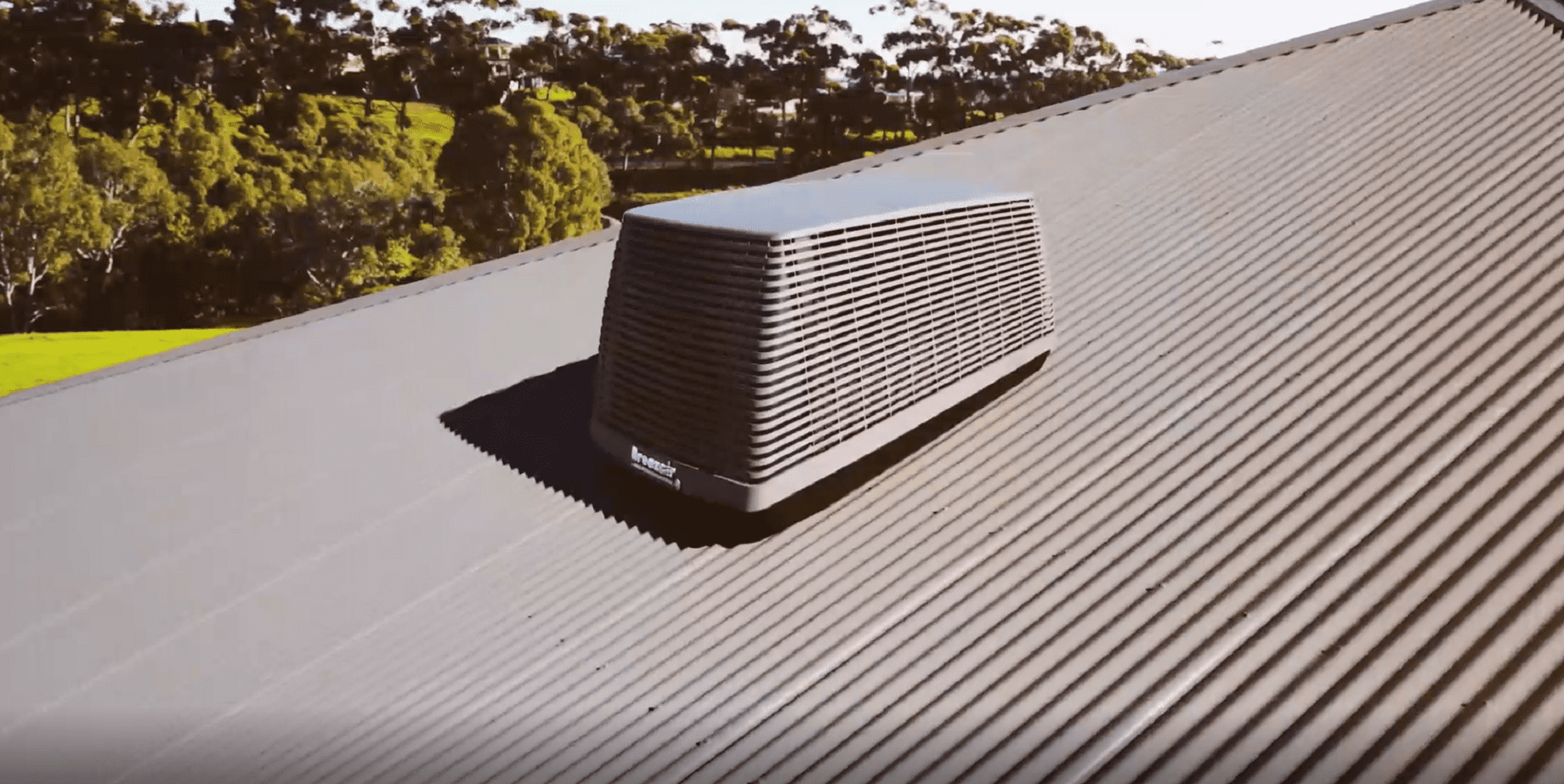 Breezair Extraordinaire evaporative cooler of house roof