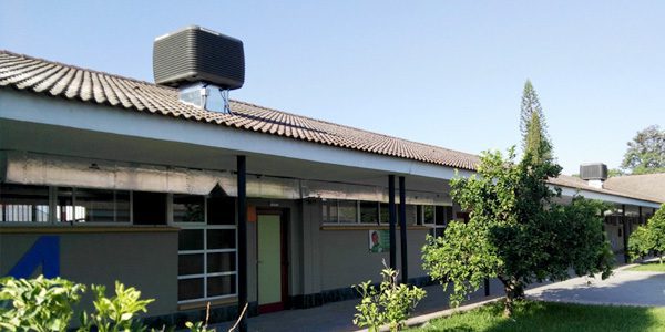 Breezair evaporative coolers installed on school building rooftop