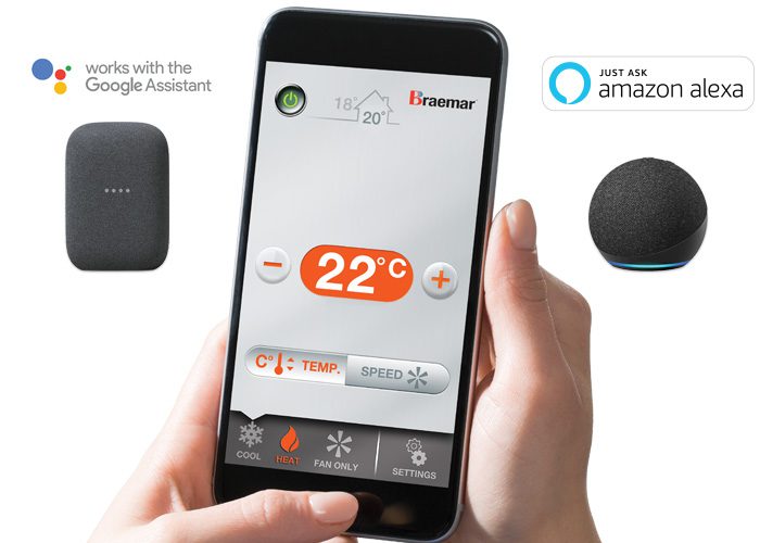 MagIQtouch app on a mobile phone with Google Assistant and amazon Alexa