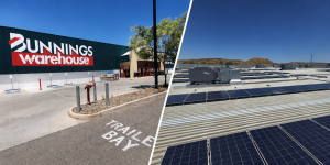 Commercial HVAC units installed on the roof of Bunnings Warehouse Alice Springs