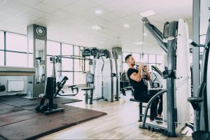 Commercial HVAC systems providing heating and cooling in a fitness centre